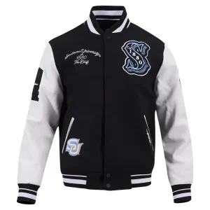 Southern University Jaguars Black and White Varsity Jacket