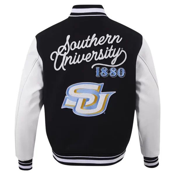 Southern University Jaguars HBCU Black & White Varsity Wool Jacket