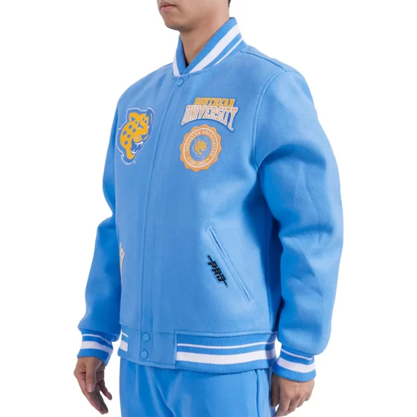 Southern University Jaguars Light Blue Crest Varsity Jacket