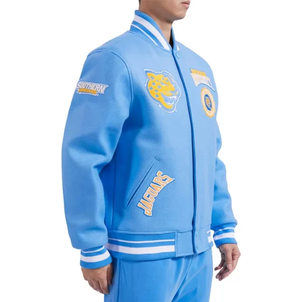 Southern University Jaguars Light Blue Crest Varsity Jackets