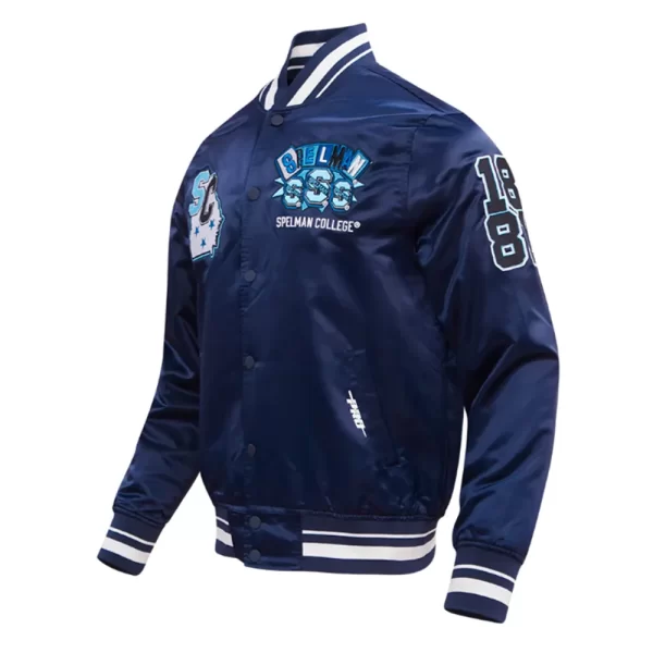 Spelman College Homecoming Rib Navy Satin Jacket