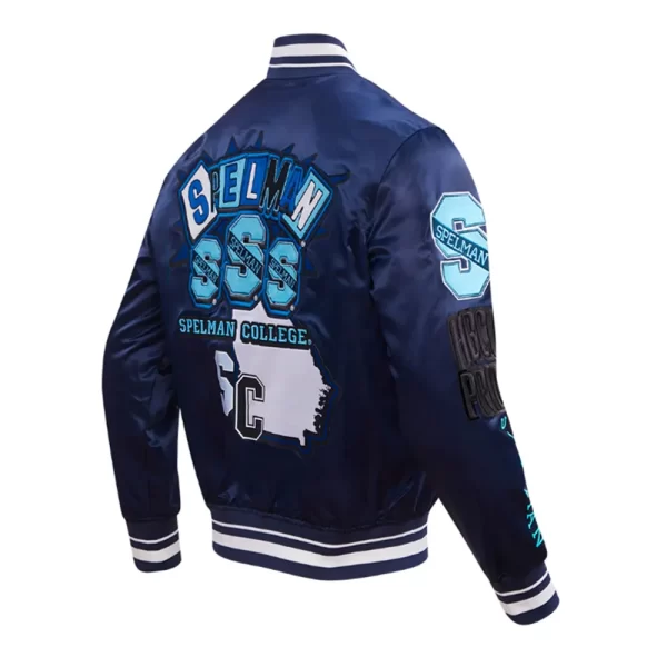 Spelman College Homecoming Rib Navy Satin Jackets