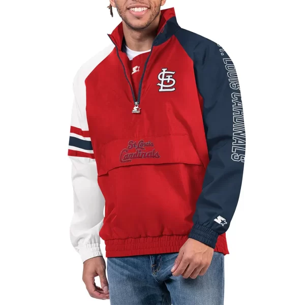 St. Louis Cardinals Elite Half Zip Pullover Nylon Jacket