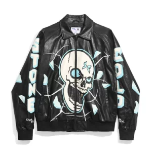 Stone Cold Steve Austin Shattered Glass Black Jacket