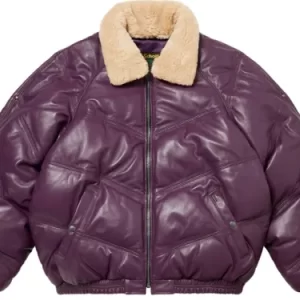 Supreme Fall 2024 Chevron Leather Down Puffer Jacket