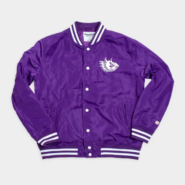 TCU Horned Frogs Vintage-Inspired Satin Bomber Jacket