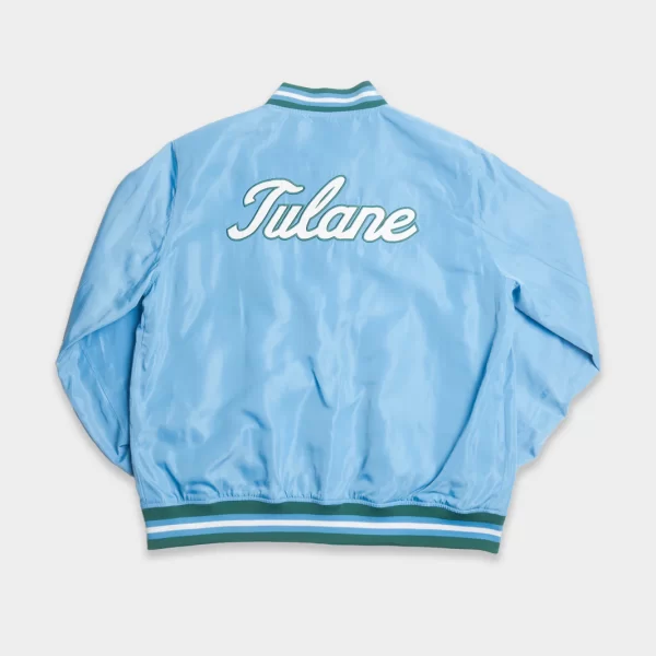 Tulane Green Wave Script Vintage-Inspired Bomber Jacket