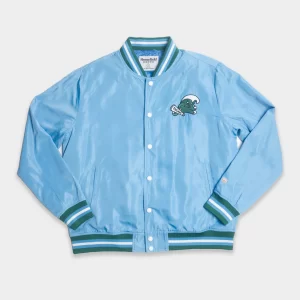 Tulane Green Wave Script Vintage-Inspired Satin Bomber Jacket