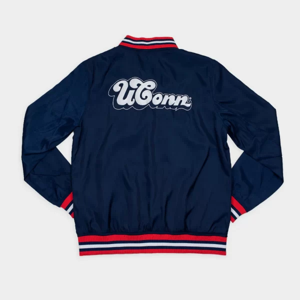 UConn Bubble Script Navy Bomber Jacket