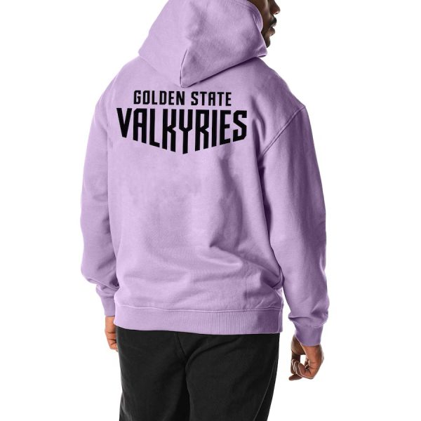 Unisex The Wild Collective Violet Golden State Valkyries Heavy Wash Fleece Pullover Hoodie