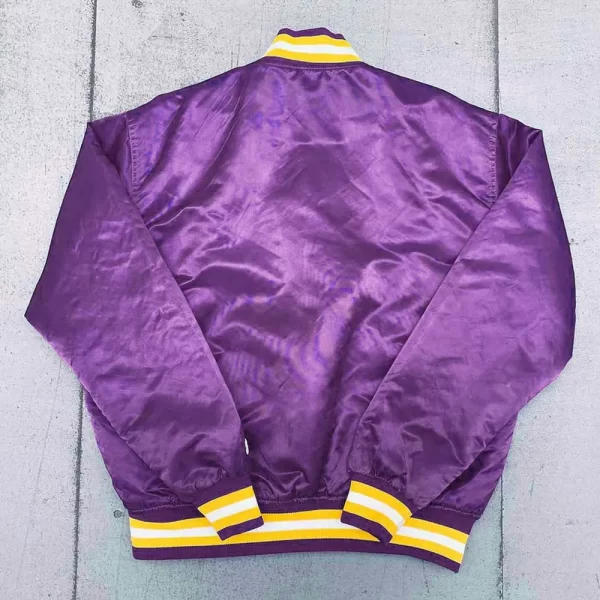 Utah Jazz 1980’s Bomber Full-Snap Purple Satin Jacket