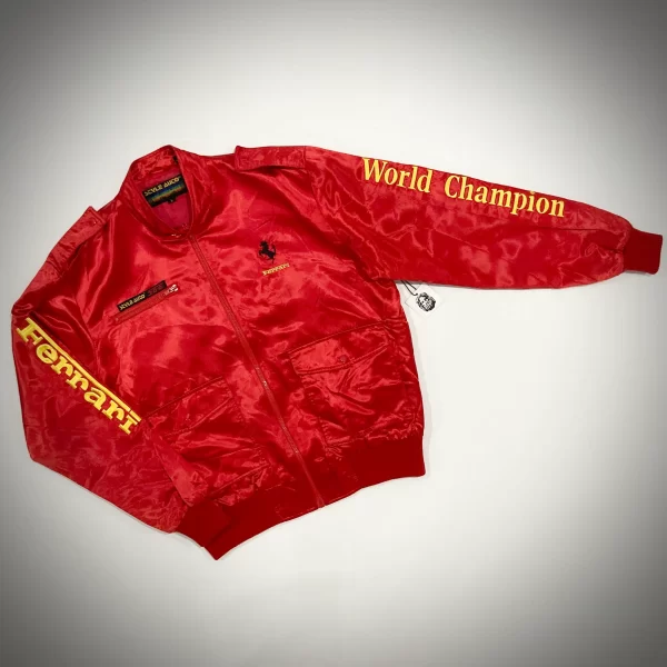 Vintage Ferrari Style Auto Satin Jacket