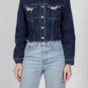 Vintage Guess Cropped Cut-Off Jean Denim Jacket