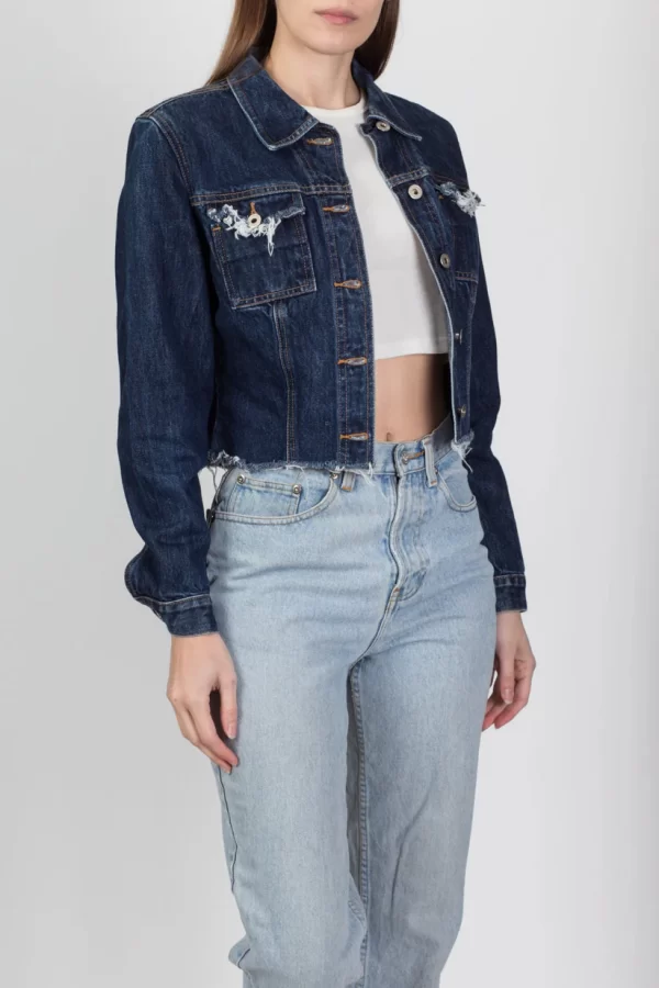 Vintage Guess Cropped Cut-Off Jean Jacket