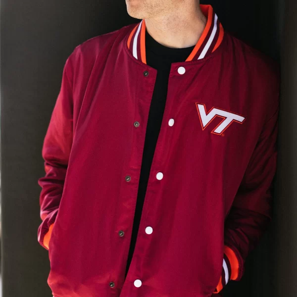 Virginia Tech Hokies Vintage Script Satin Jacket