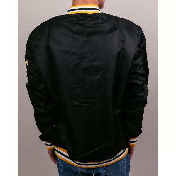 Wichita State Shockers Script Black Full-Snap Satin Jacket