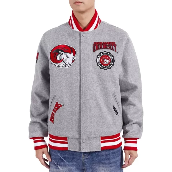 Winston-Salem State Rams Crest Heather Gray Wool Jacket