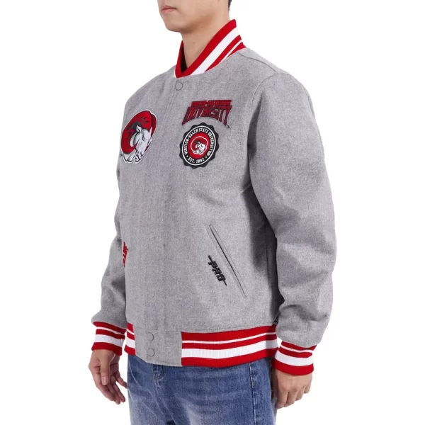 Winston-Salem State Rams Crest Heather Wool Gray Jacket