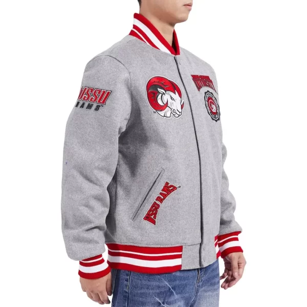 Winston-Salem State Rams Crest Heather Wool Gray Jackets