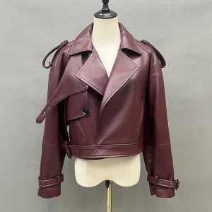 Women's Modern Cherry Leather Jacket