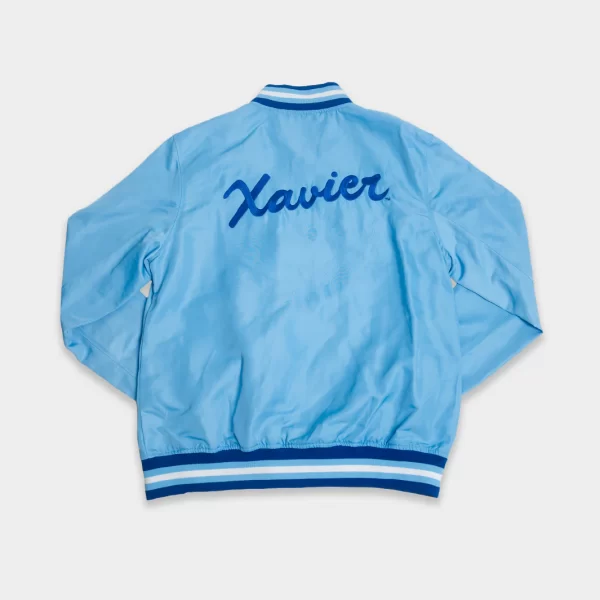 Xavier Musketeers Vintage Logo Blue Bomber Jacket