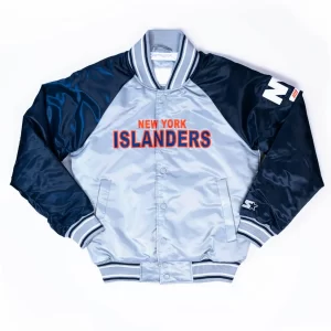 Youth NY Islanders Navy and Gray Jacket