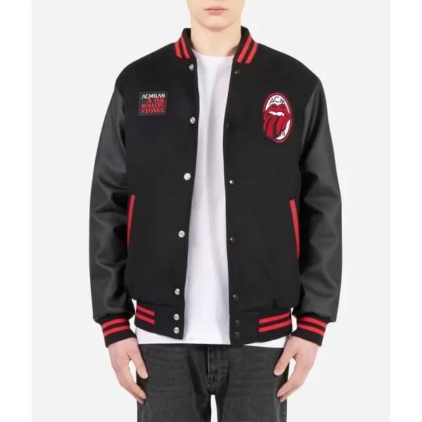 AC Milan Rolling Stones Varsity Jacket