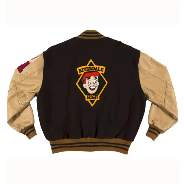 Archie Andrews Pep Comic Black and Beige Wool Leather Varsity Jacket