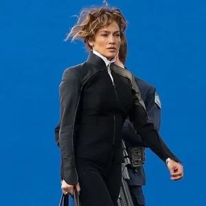 Atlas Jennifer Lopez Black Zip Jacket