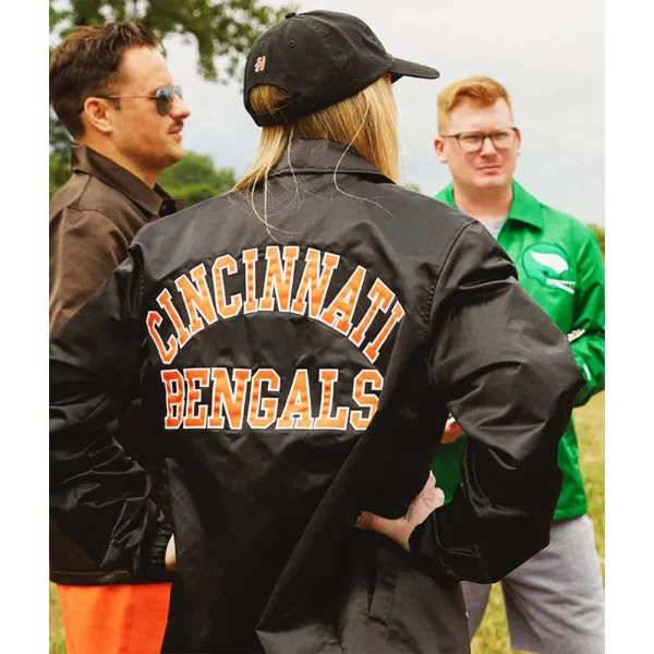 Black Cincinnati Bengals Coach Satin Full-Snap Jacket