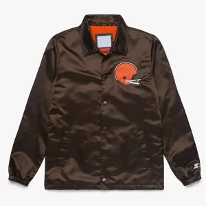 Cleveland Browns Coach Brown Satin Jacket