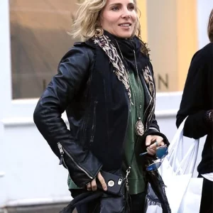 Elsa Pataky Black Leather Jacket