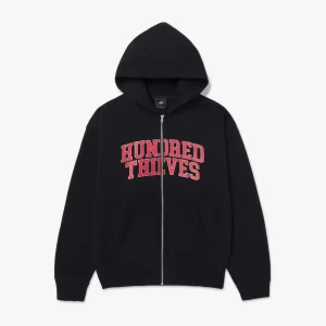 Foundations FW'24 Full Zip Black Hoodie