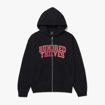 Foundations FW'24 Full Zip Black Hoodie