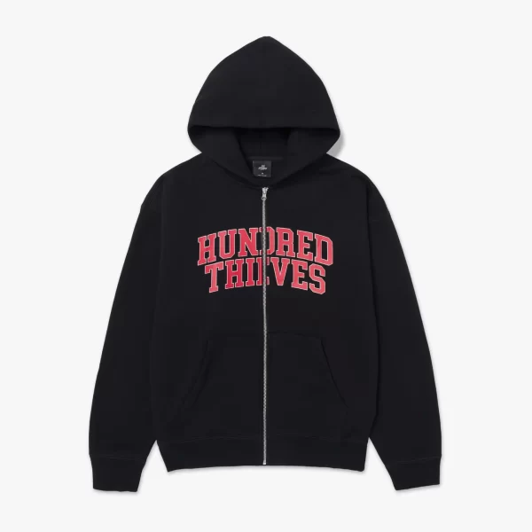 Foundations FW'24 Full Zip Black Hoodie