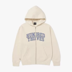 Foundations FW'24 Full Zip Cream Hoodie