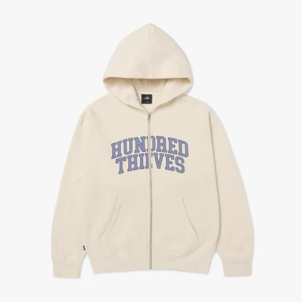 Foundations FW'24 Full Zip Cream Hoodie