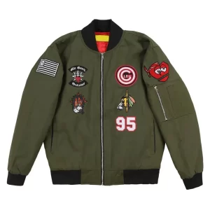 Glo Gang Cappin Flight Green Bomber Jacket