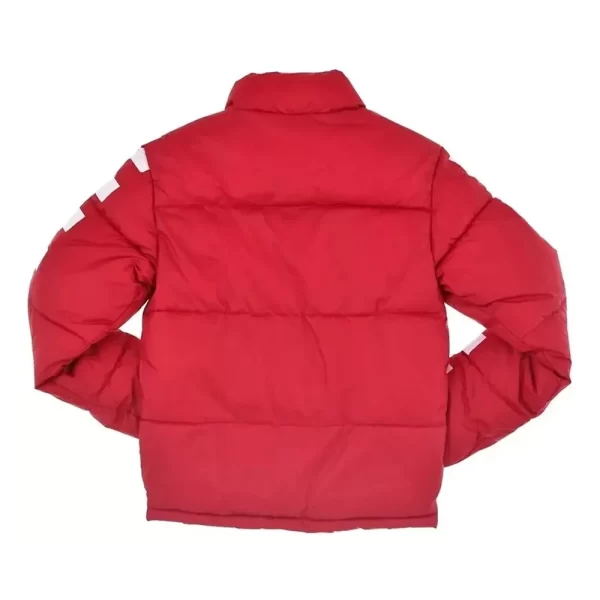 Halloween Toy Story Pizza Planet Puffer Red Full-Zip Jacket