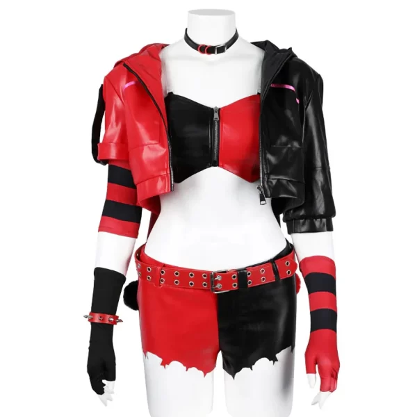 Harley Quinn Suicide Squad Isekai Red Leather Jacket