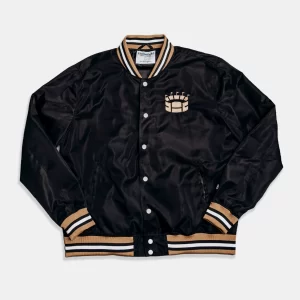 Homefield Brand Vintage-Inspired Black Bomber Jacket