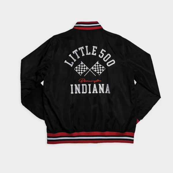 IU Student Foundation Little 500 Racing Bomber Black Jacket