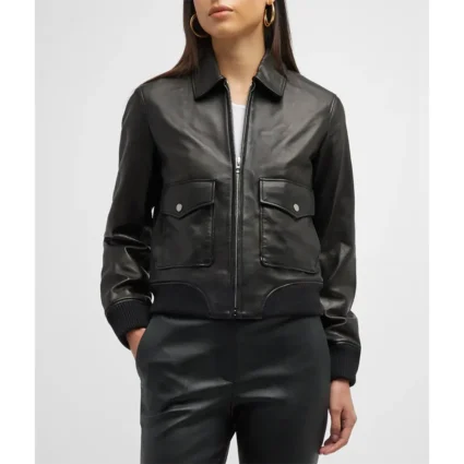 Jennifer Connelly Dark Matter Black Bomber Leather Jacket
