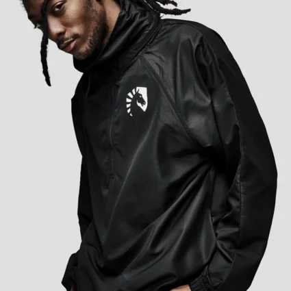 LIQUID PRESTIGE HALF ZIP WINDBREAKER BLACK JACKET