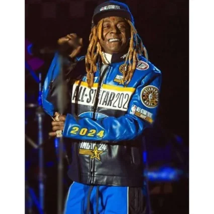Lil Wayne NBA All-Star 2024 Genuine Leather Jacket