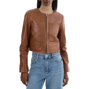 Linette Brown Leather Jacket