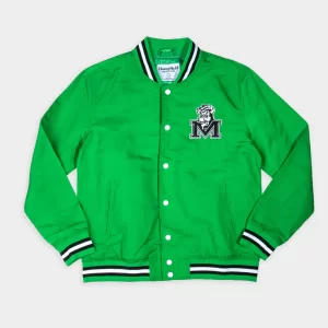 Marshall Vintage Thundering Herd Script Green Bomber Jacket