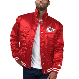 Men's Levi’s x Starter Red Kansas City Chiefs Silver Tab Trucker Jacket