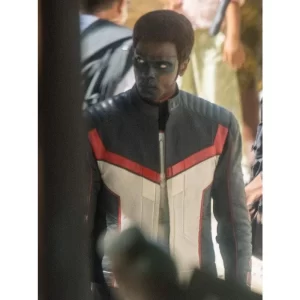 Mister Terrific Superman Black & White Leather Jacket