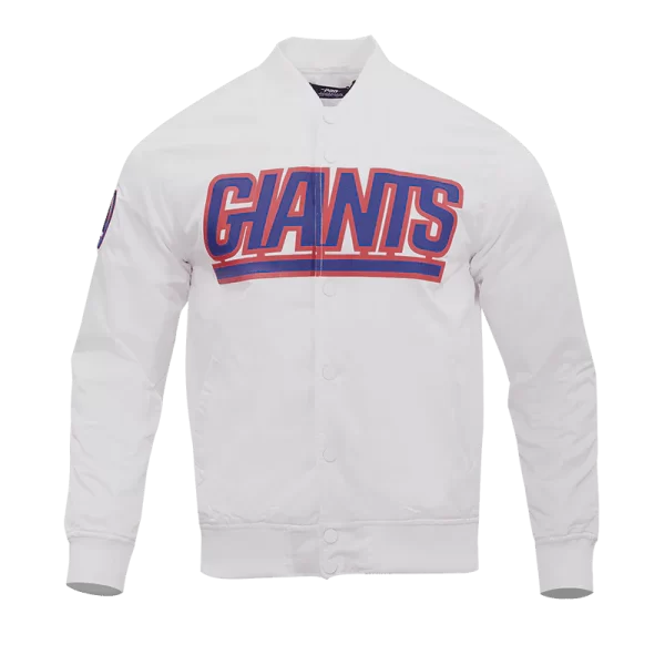 NFL NEW YORK GIANTS WORDMARK MEN'S SATIN JACKET